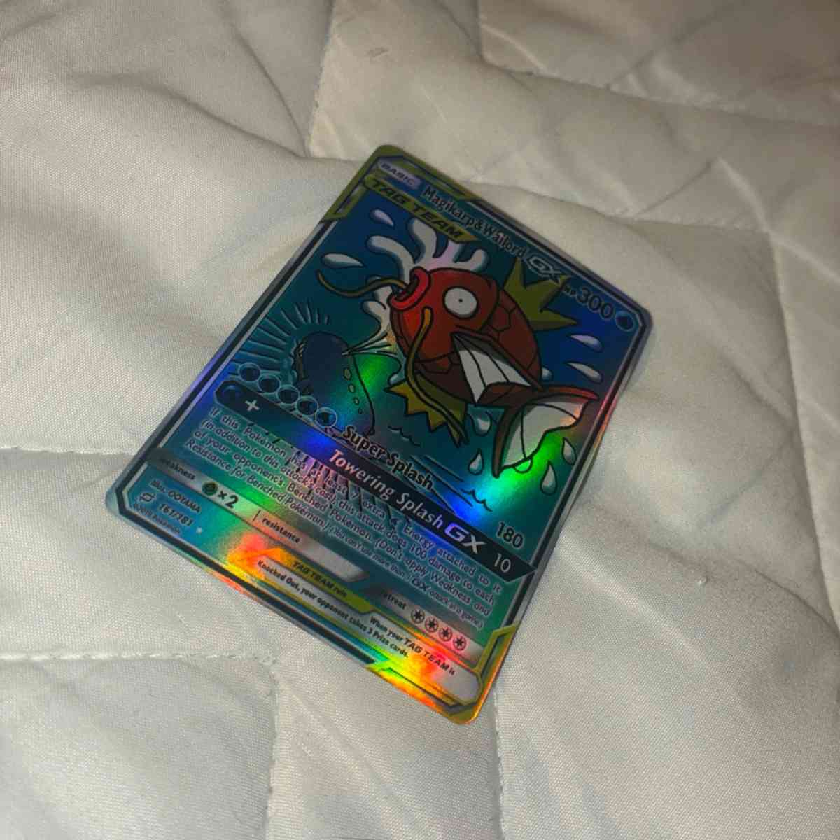 magikarpWailord GX Holo pokemon Card new condition - Modesto, California - FleaMarketBay
