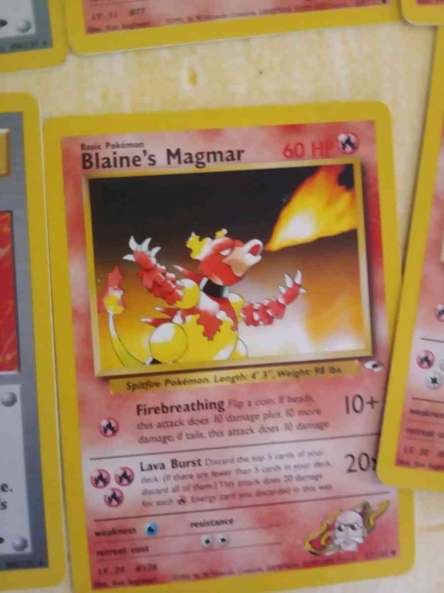 blane Pokemon cards