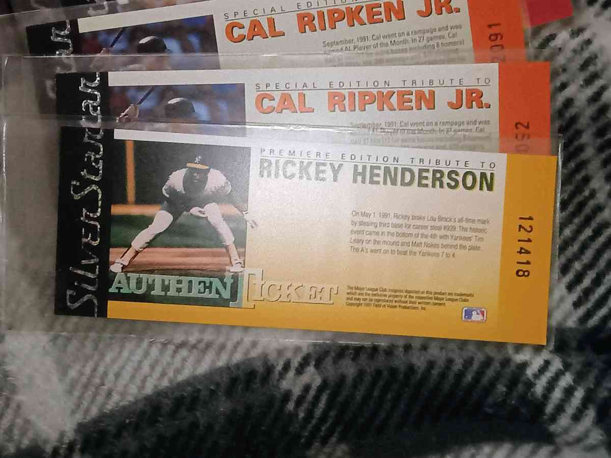 siverstar MLB tickets assorted