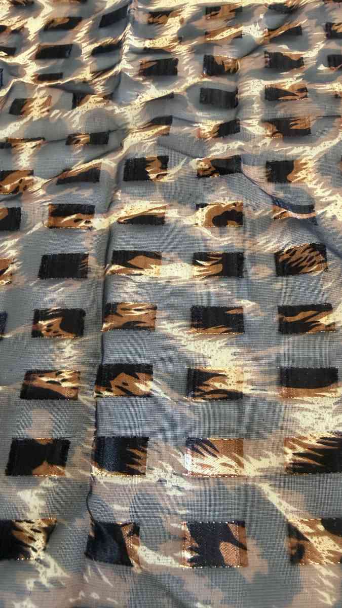 Brand New Vintage Hillard  Hanson Sheer Silk Scarf  Metallic