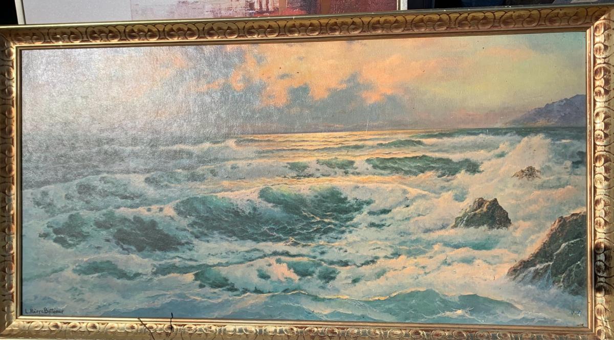 ocean wave portrait by L Pierre Bottemer