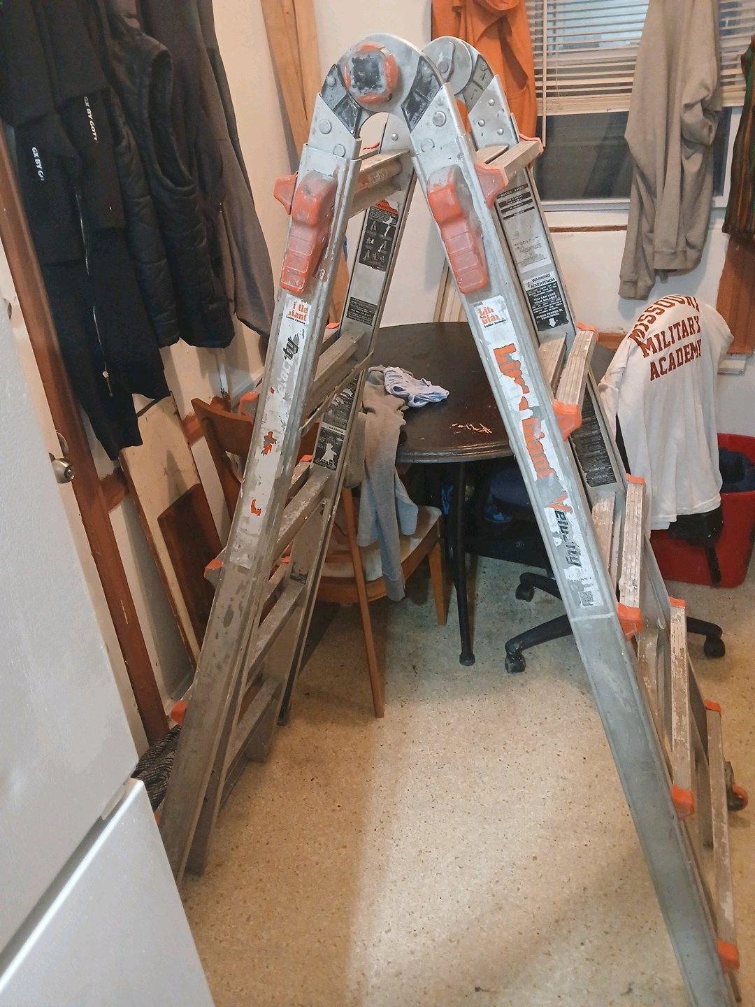 Little Giant foldable 22ft extra heavy dutyladder great - Wichita, Kansas - FleaMarketBay