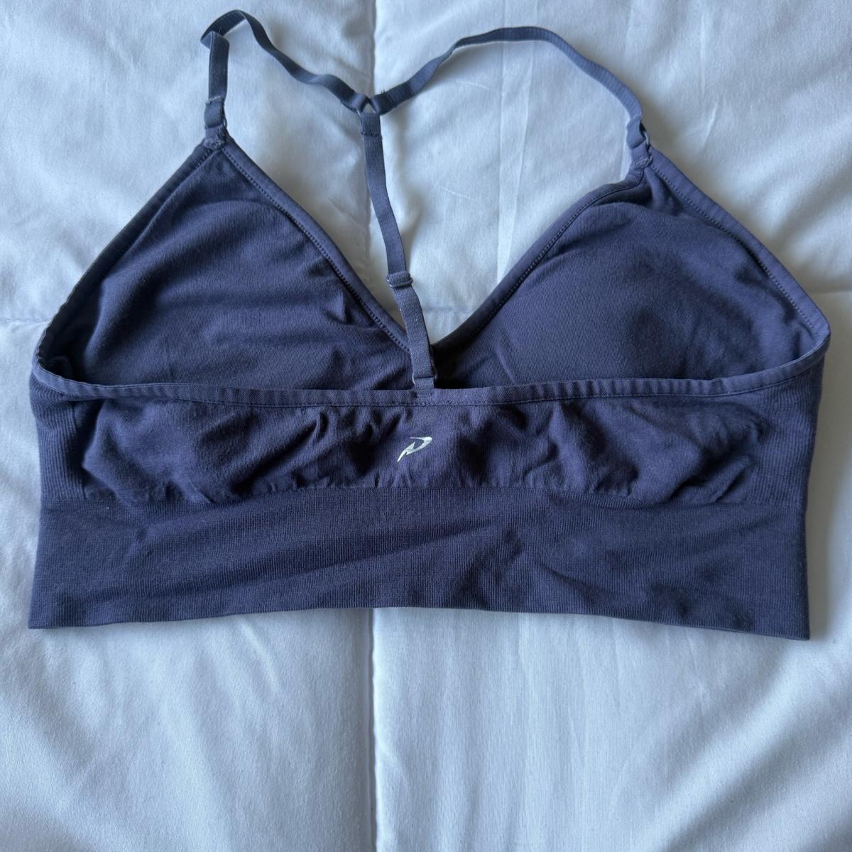 Purple Seamless Sports Bra  Racerback Adjustable Strap  Ligh
