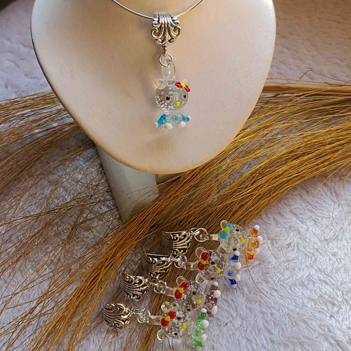 Hello Kitty Murano Glass Pendant