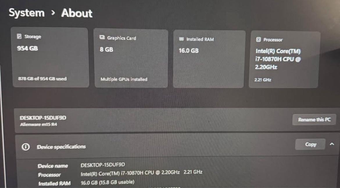 Alienware gaming laptop - Asbury, New Jersey - FleaMarketBay