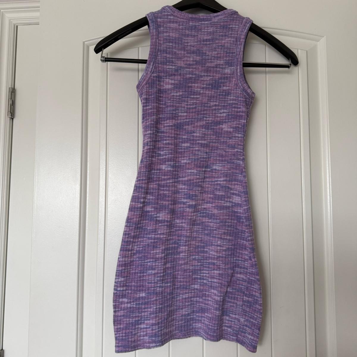 Lavender Ribbed Bodycon Mini Dress XXS  Worn Once  Stretchy - Los Angeles, California - FleaMarketBay