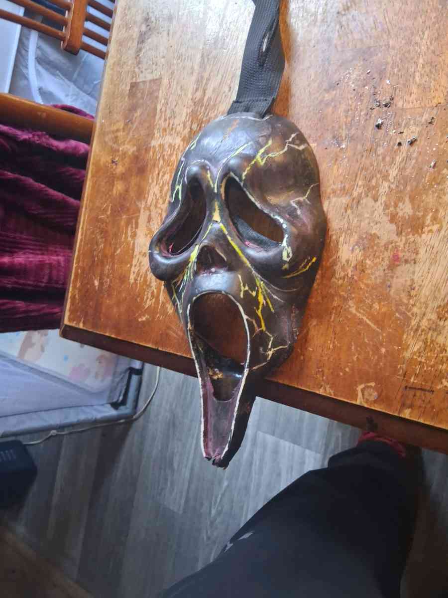 scream custom mask hand painted