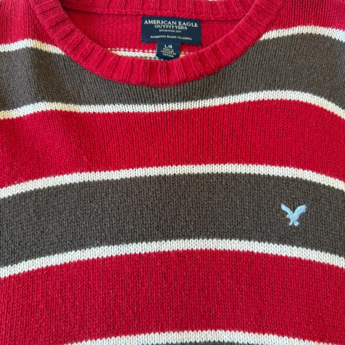 American Eagle Outfitters Red  Brown Striped 30 Wool Blend C - Los Angeles, California - FleaMarketBay