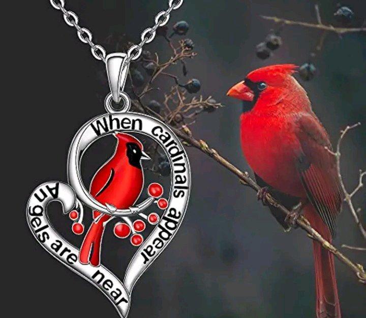 Red cardinal necklace on sale - Hartford, Alabama