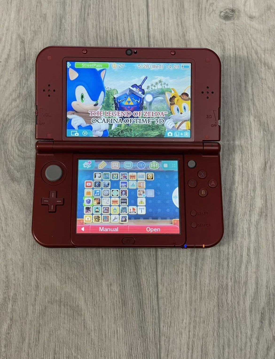 New Nintendo 3DS XL Metallic RedExcellent With Box Charger A - Alicia, Arkansas - FleaMarketBay