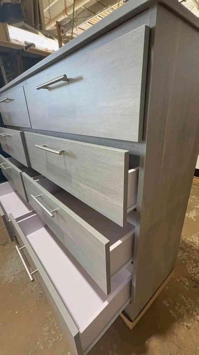 Gray Dresser with 8 Drawers Brand New