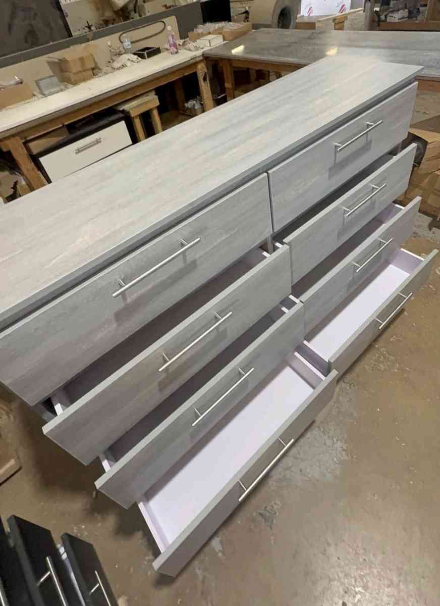 Gray Dresser with 8 Drawers Brand New