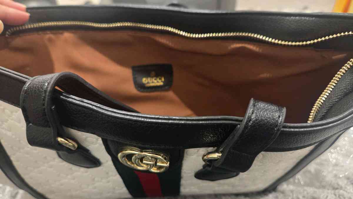 Designer Style White Tote Bag  New Condition