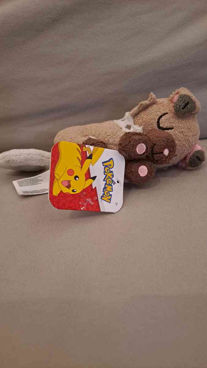 Jazwares Sleeping Rockruff Pokmon Plush 2024