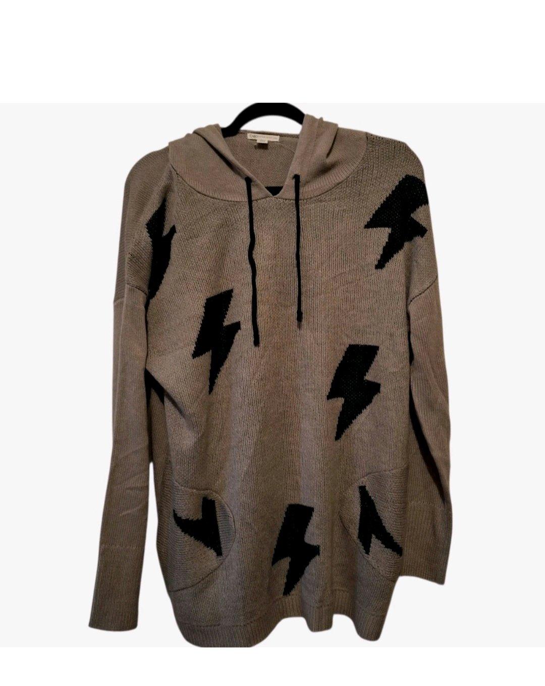 New Womens Thunder Gray Hoodie Sweater Large