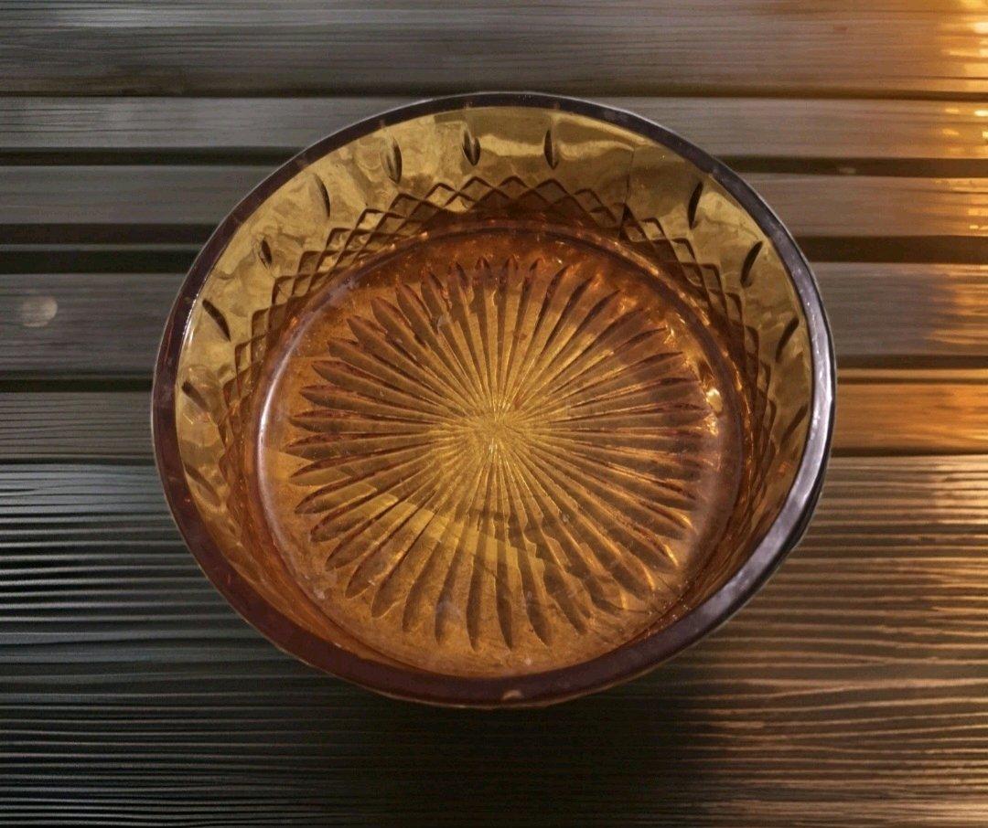 Vintage Amber Glass 70s Candy Dish No lid - Tampa, Florida - FleaMarketBay