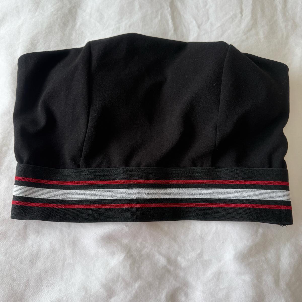 Brand New Haute Monde Black Striped Strapless Cropped Tube P