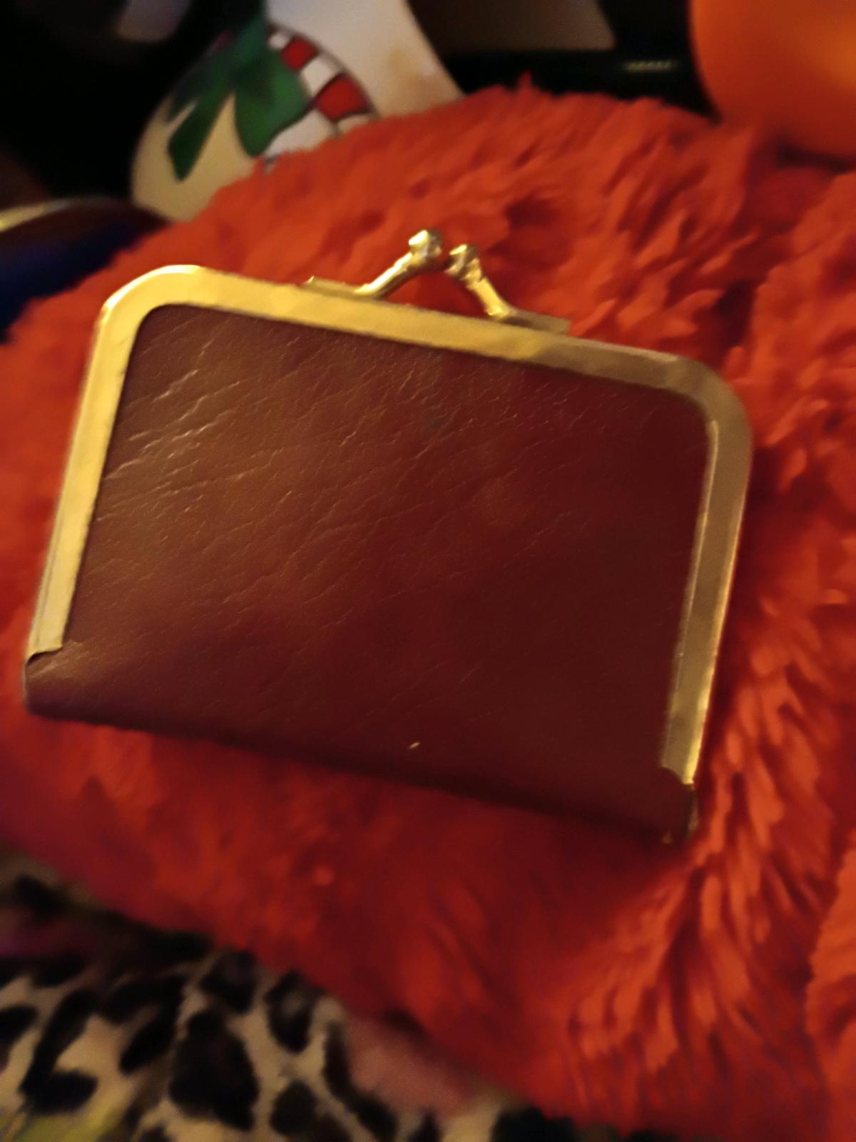 vintage brown leather sewing kit