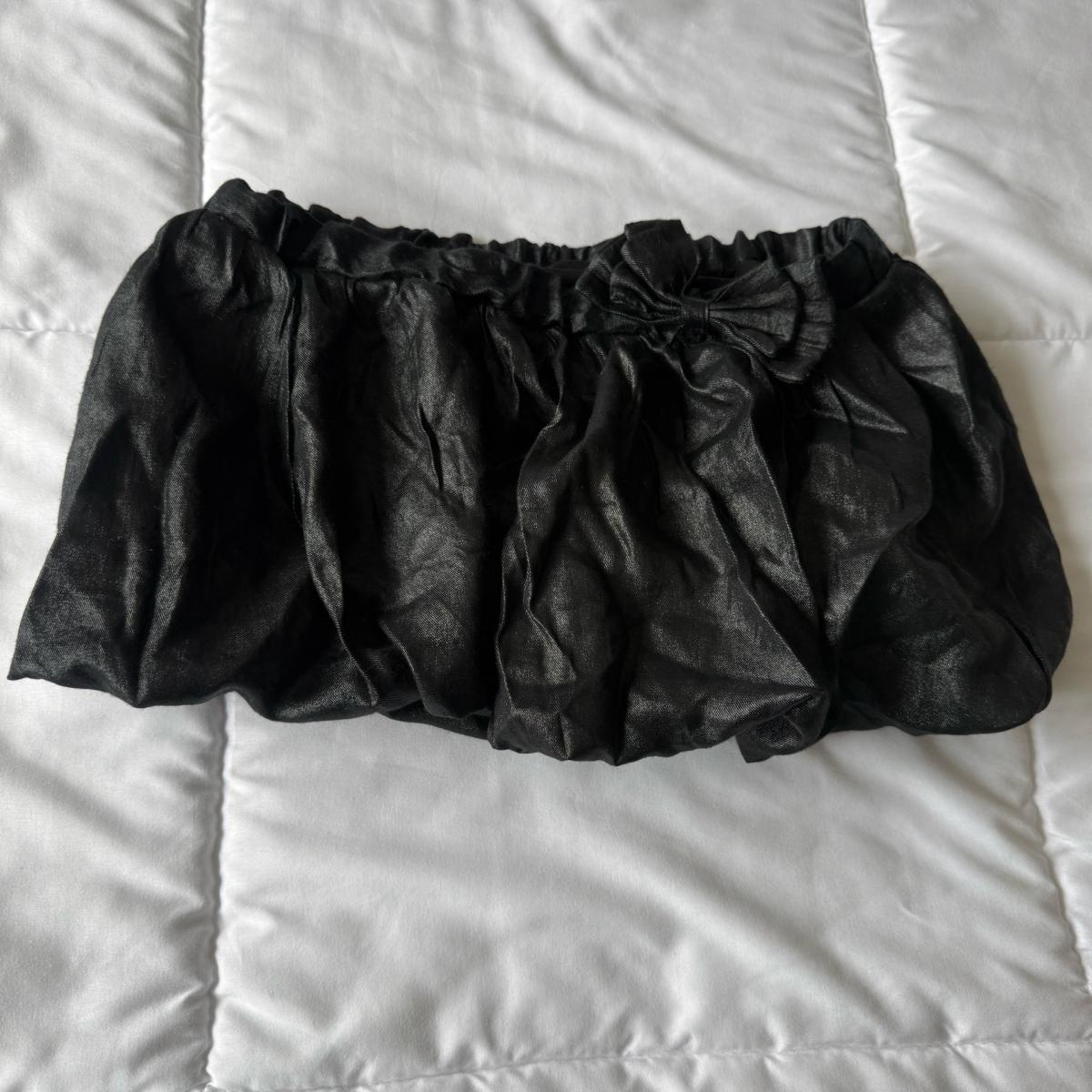 Poetry Black Shimmer Bubble Skort  Elastic Waist Metallic Sh - Los Angeles, California