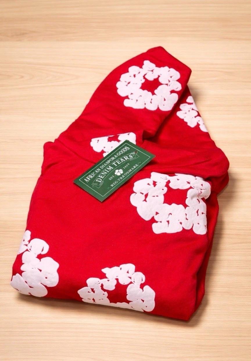 red denim tear hoodie