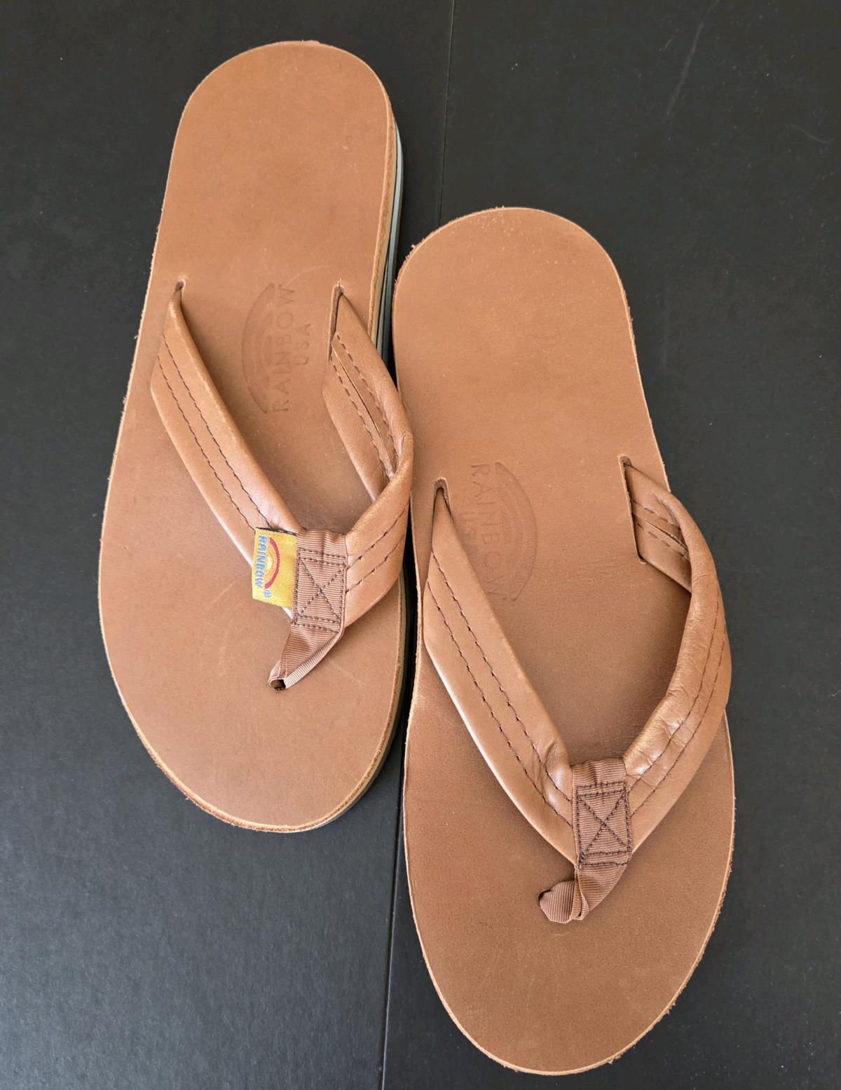 Mens Rainbow flipflops Size L - Inglewood, California