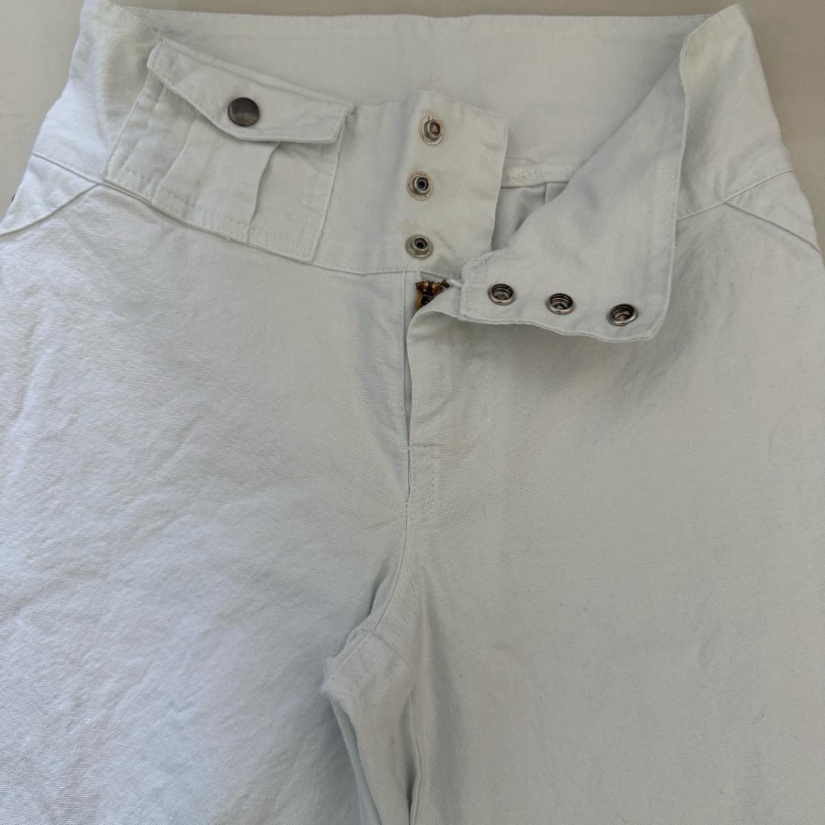 VintageInspired HighWaisted White Flare Pants Bell Bottoms S - Los Angeles, California - FleaMarketBay