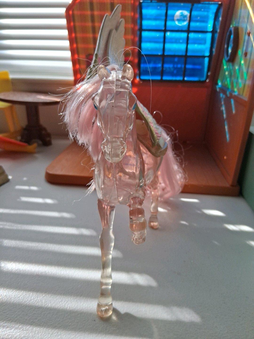 VINTAGE PINK CLEAR SWIFTWIND SHE RA HORSE