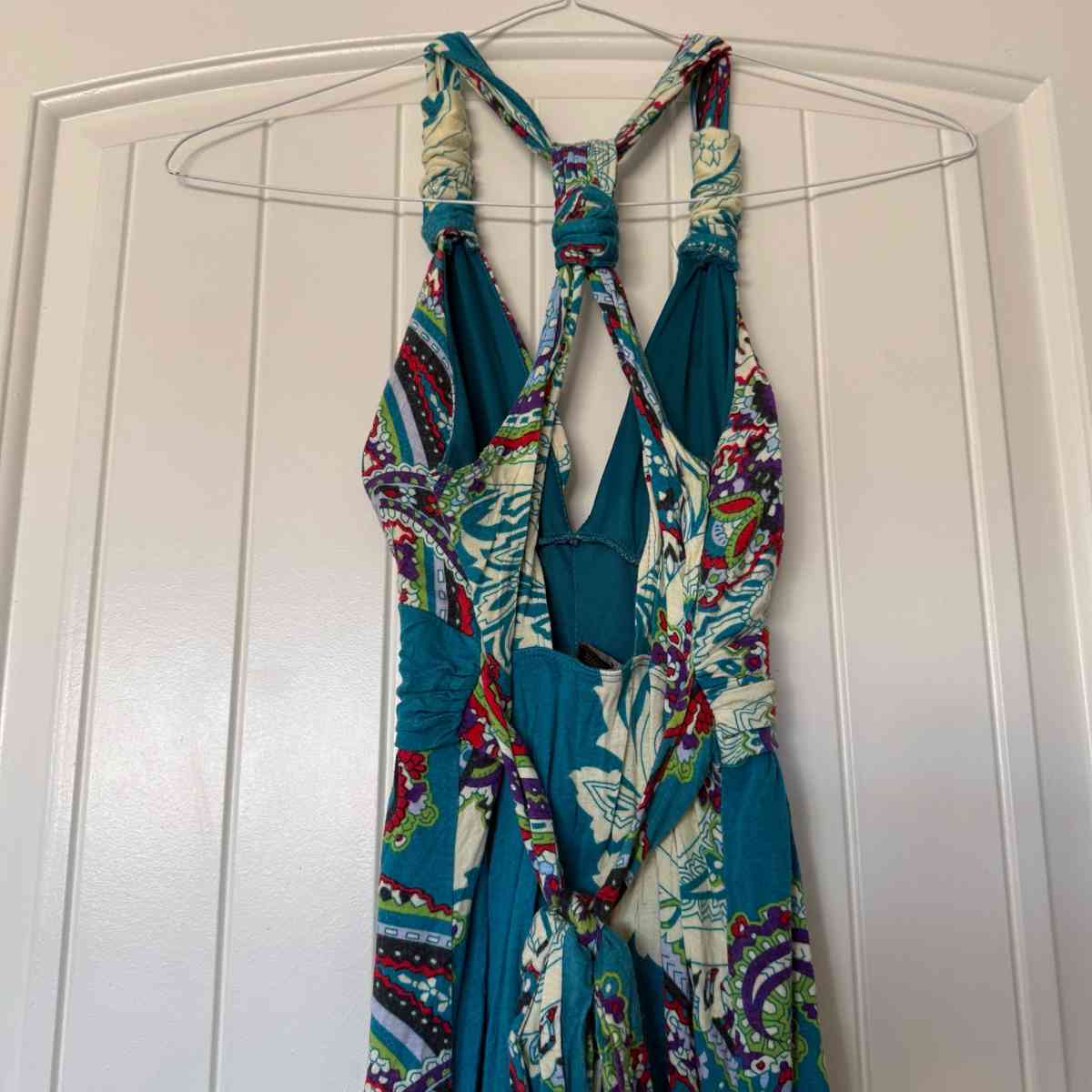 Forever 21 Boho Paisley Dress  Small  Padded Bra Top  Teal