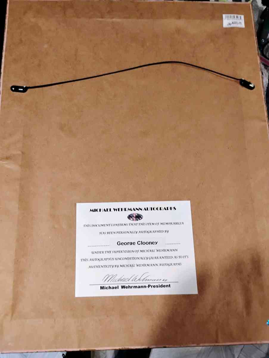 George Clooney autographed photo with authenticity