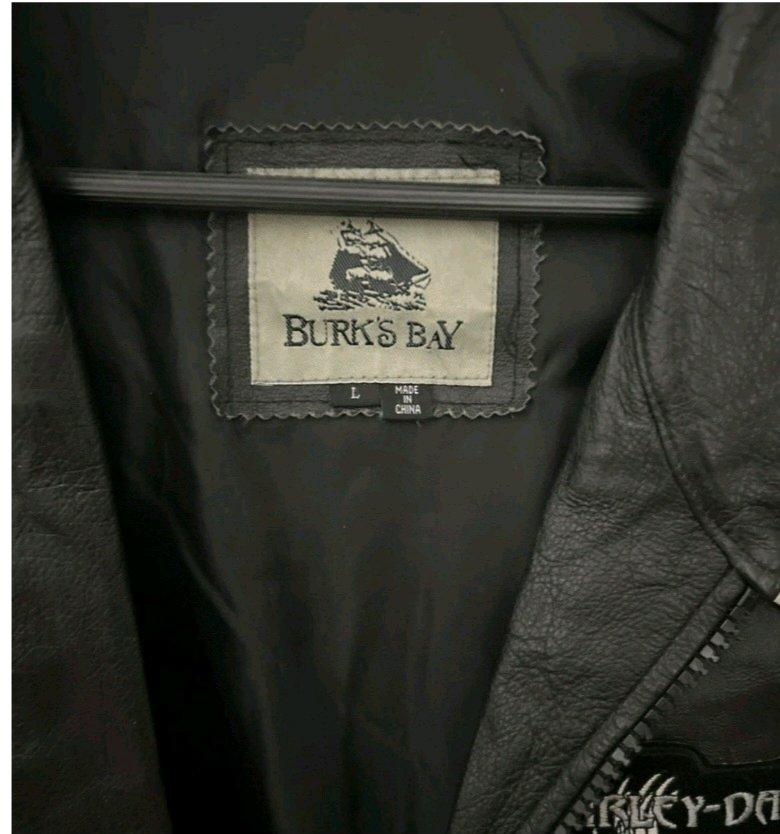 Burks Bay Leather Jacket With Harley Davidson Patches Size L - Virginia Beach, Virginia - FleaMarketBay