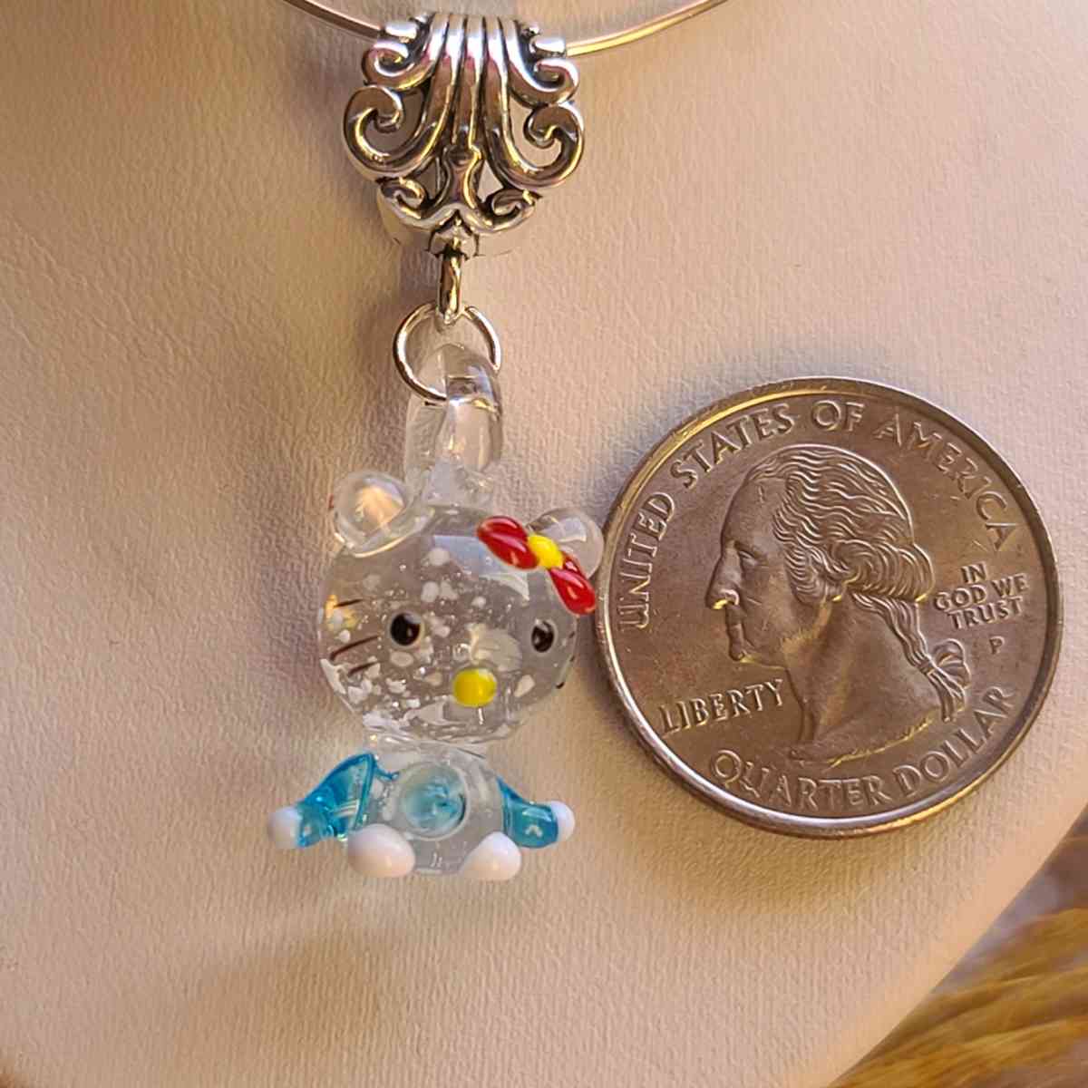 Hello Kitty Murano Glass Pendant