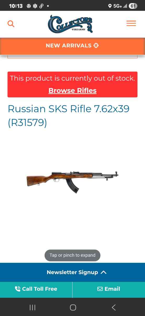 sks russian rifle  all original except for the clip - Avery Island, Louisiana - FleaMarketBay