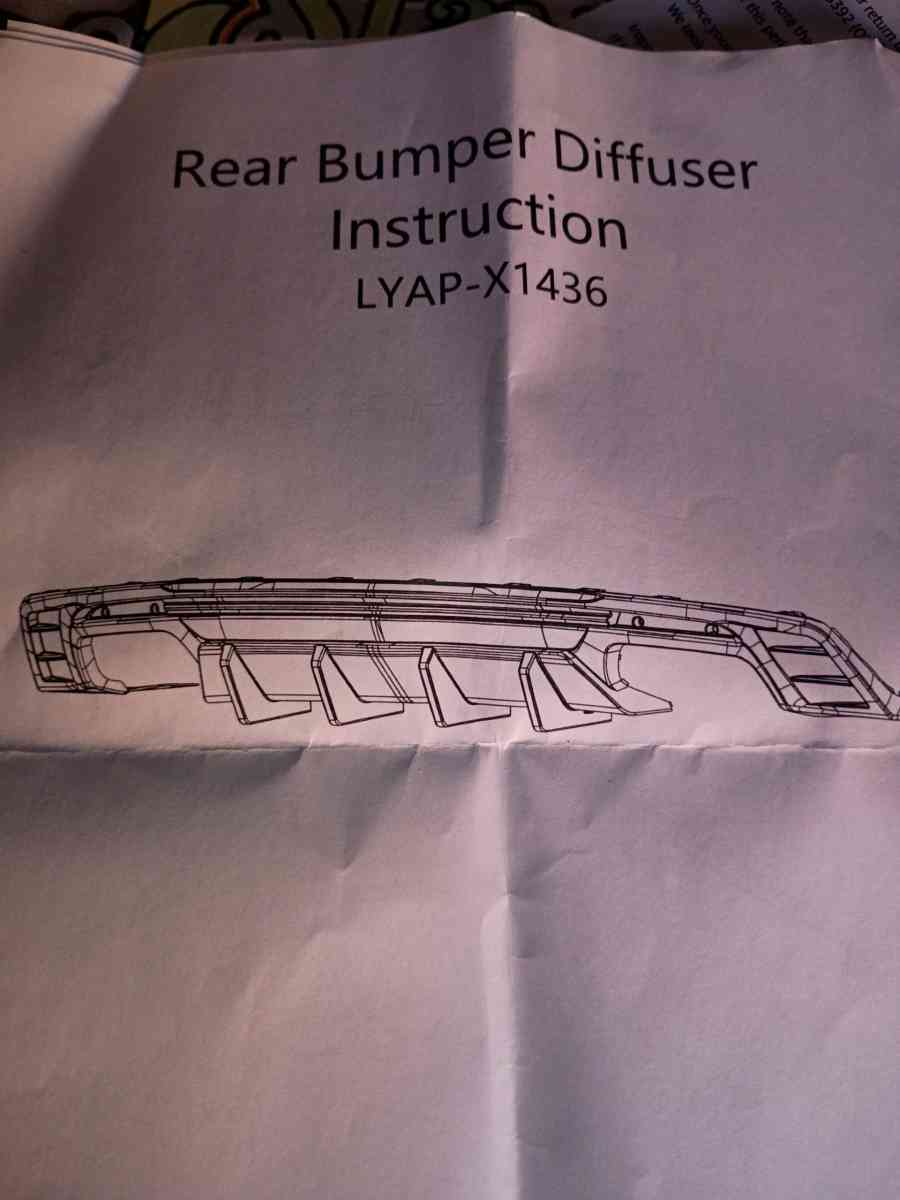 rear bumper diffuser for SS Camaro