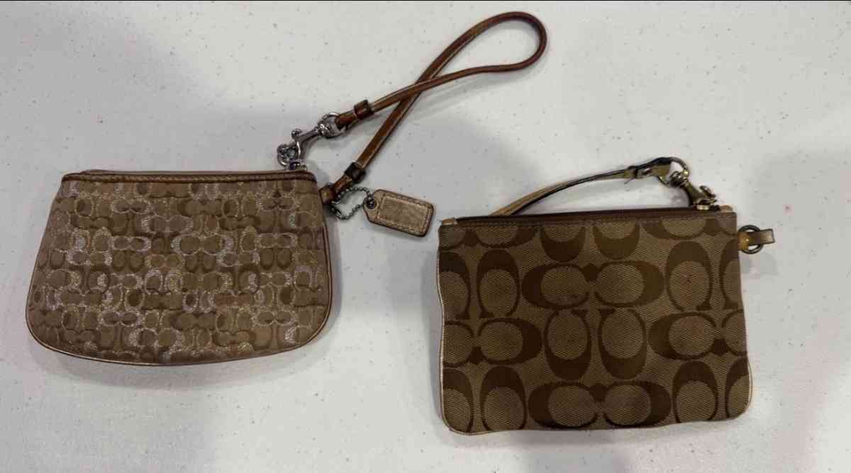 AUTHENTIC VINTAGE Coach Signature Wristlet Bundle  Set of 2