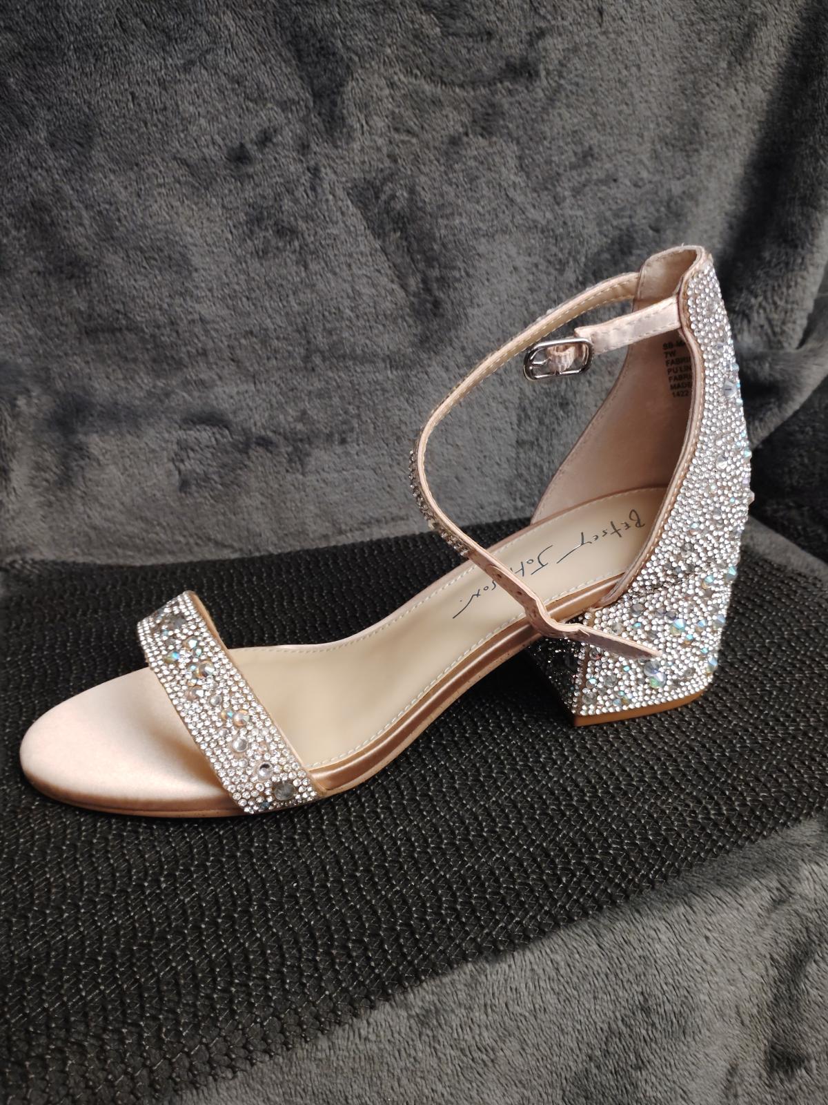 Betsey Johnson Mari Crystal Ankle Strap size 7 W - Virginia Beach, Virginia - FleaMarketBay