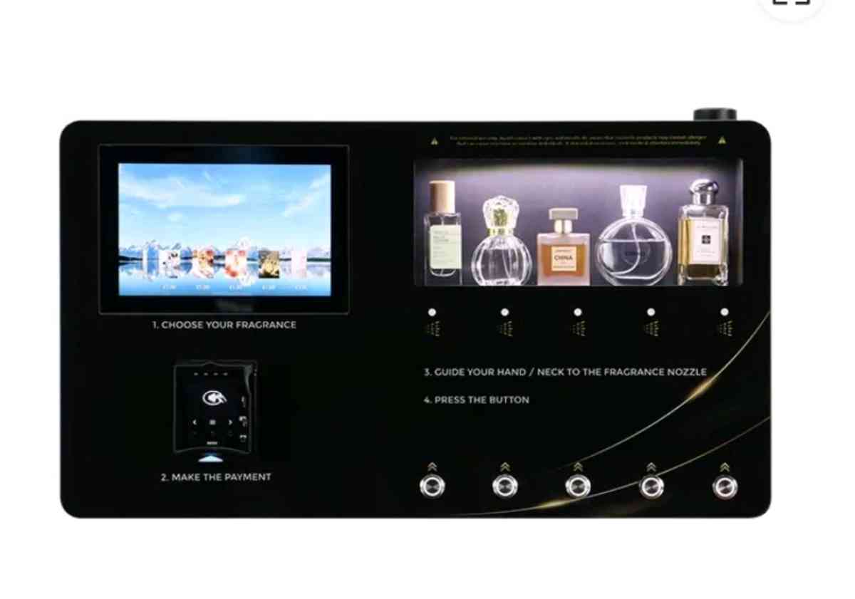 perfume spray wall mounted vending machine