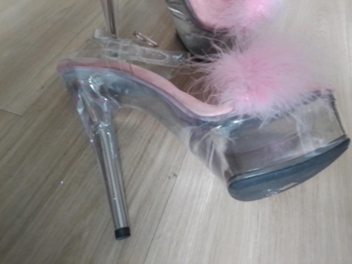 Cinderellas pink fur glass slippers - Los Angeles, California - FleaMarketBay
