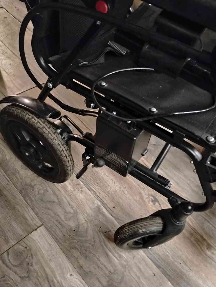 Motorized Wheelchair with Dual Batteries and Charger