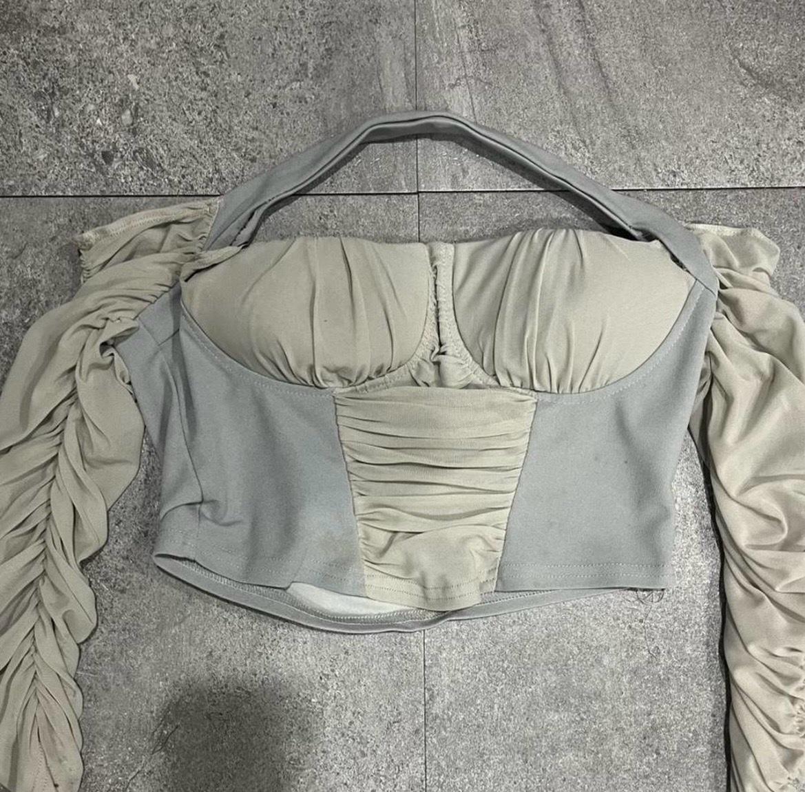 women mint color  corset top