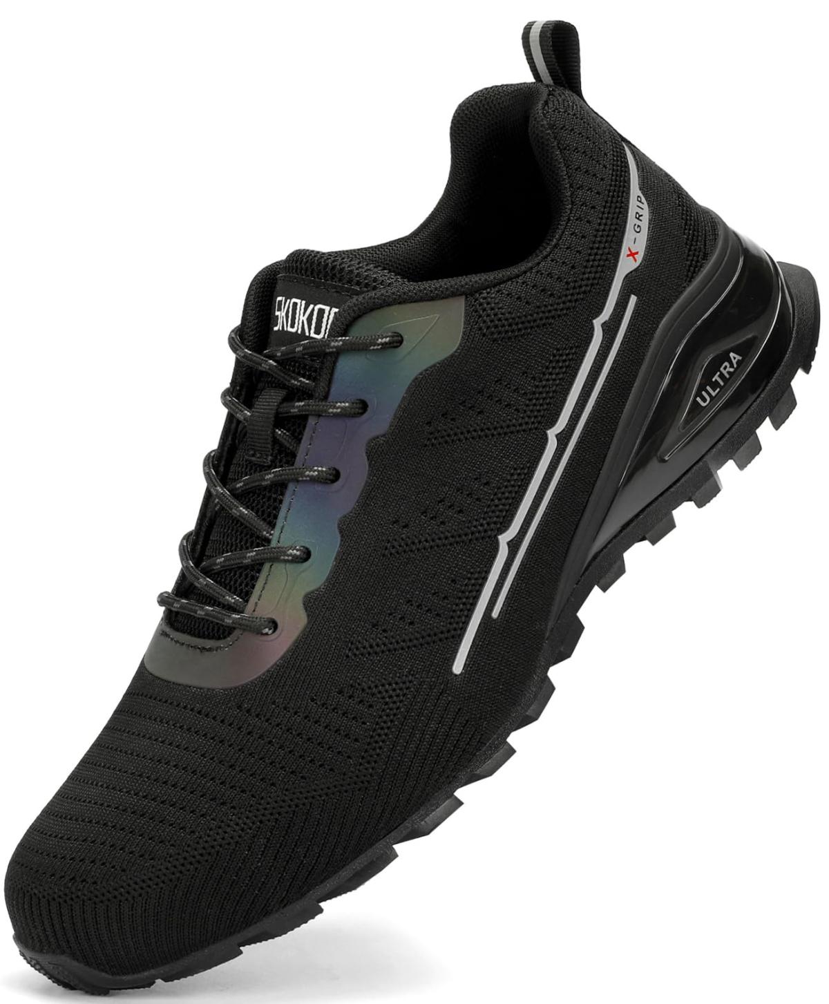 SKOKOD Steel Toe Shoes for Men Composite Work Shoes Size 8 W