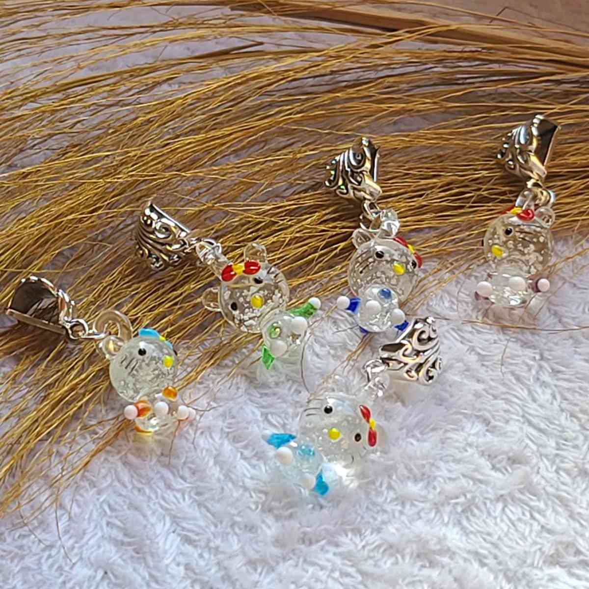 Hello Kitty Murano Glass Pendant