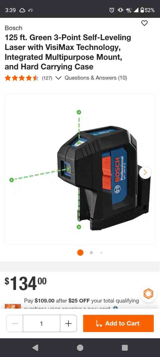 Bosch 3 point laser
