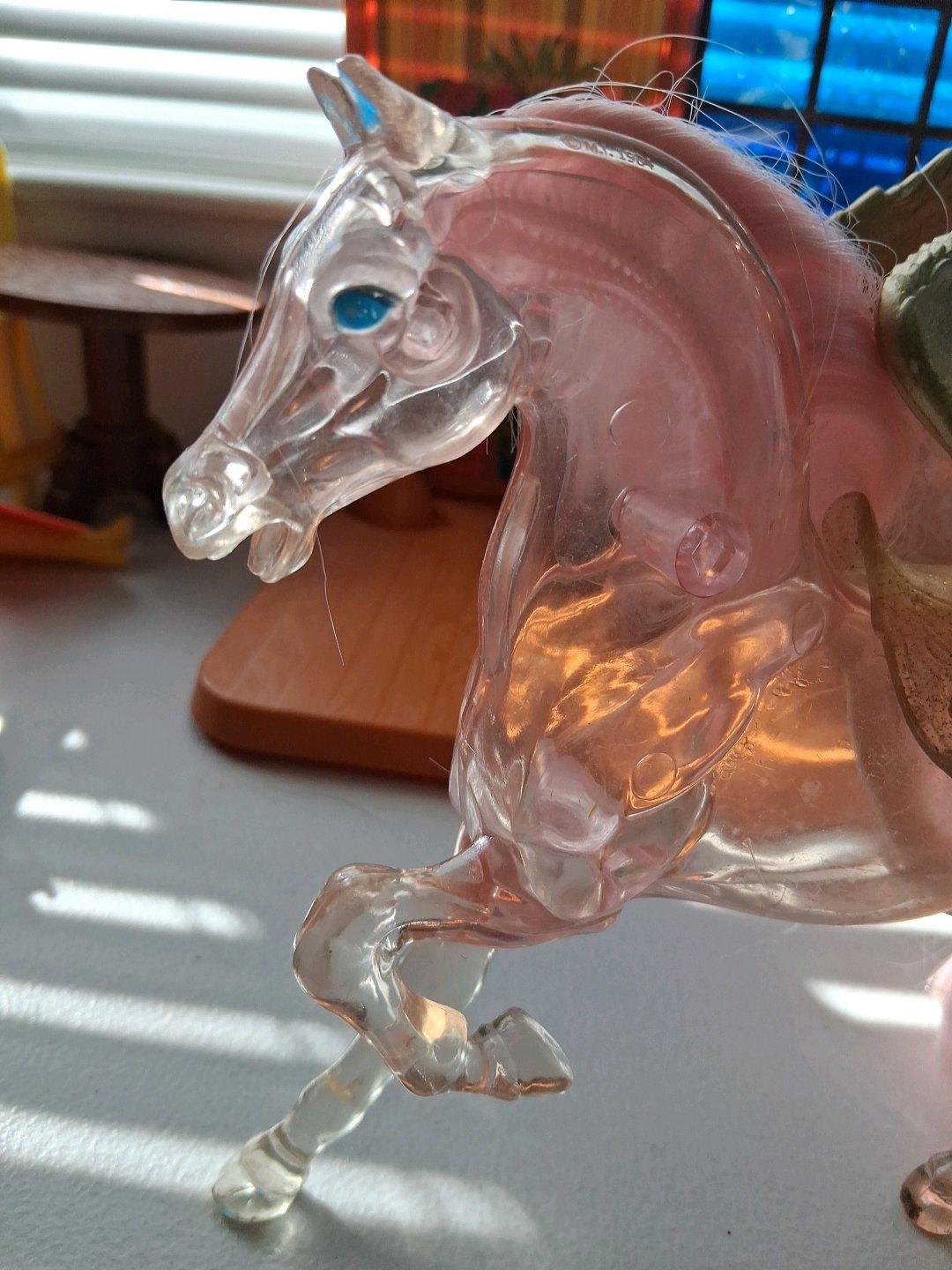 VINTAGE PINK CLEAR SWIFTWIND SHE RA HORSE