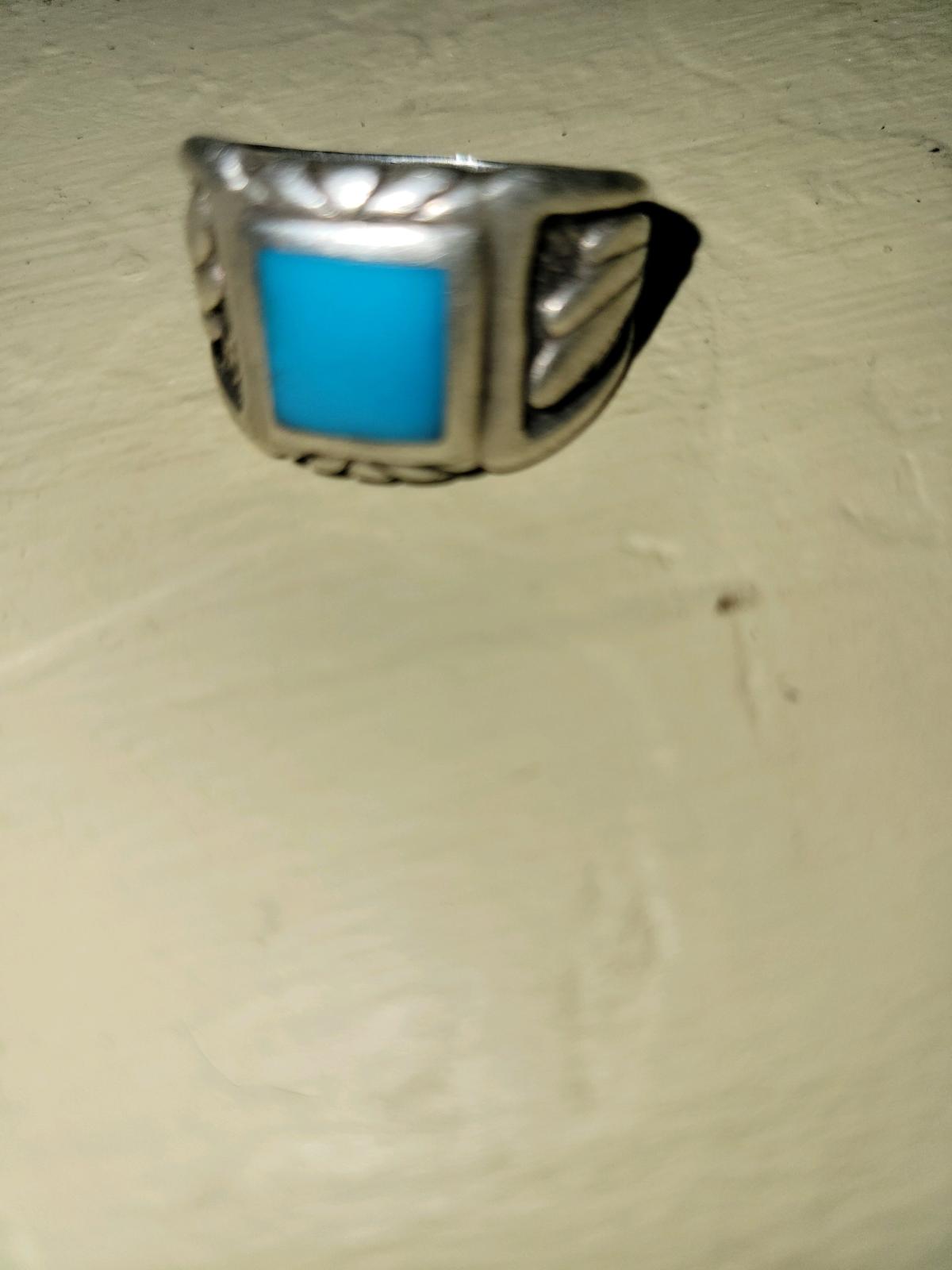 Southwestern Style Sterling and Turquoise Vintage Ring