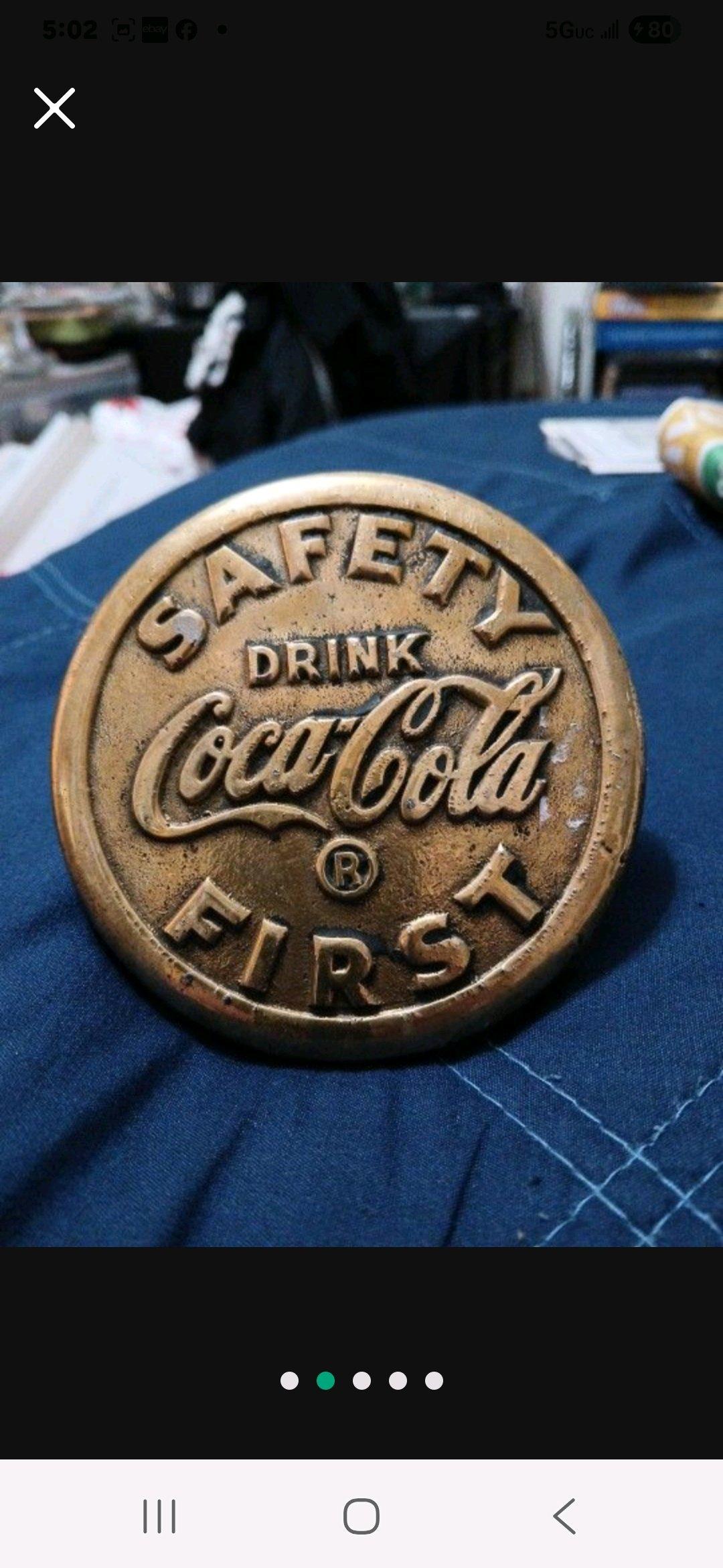 1930s CocaCola side walk marker