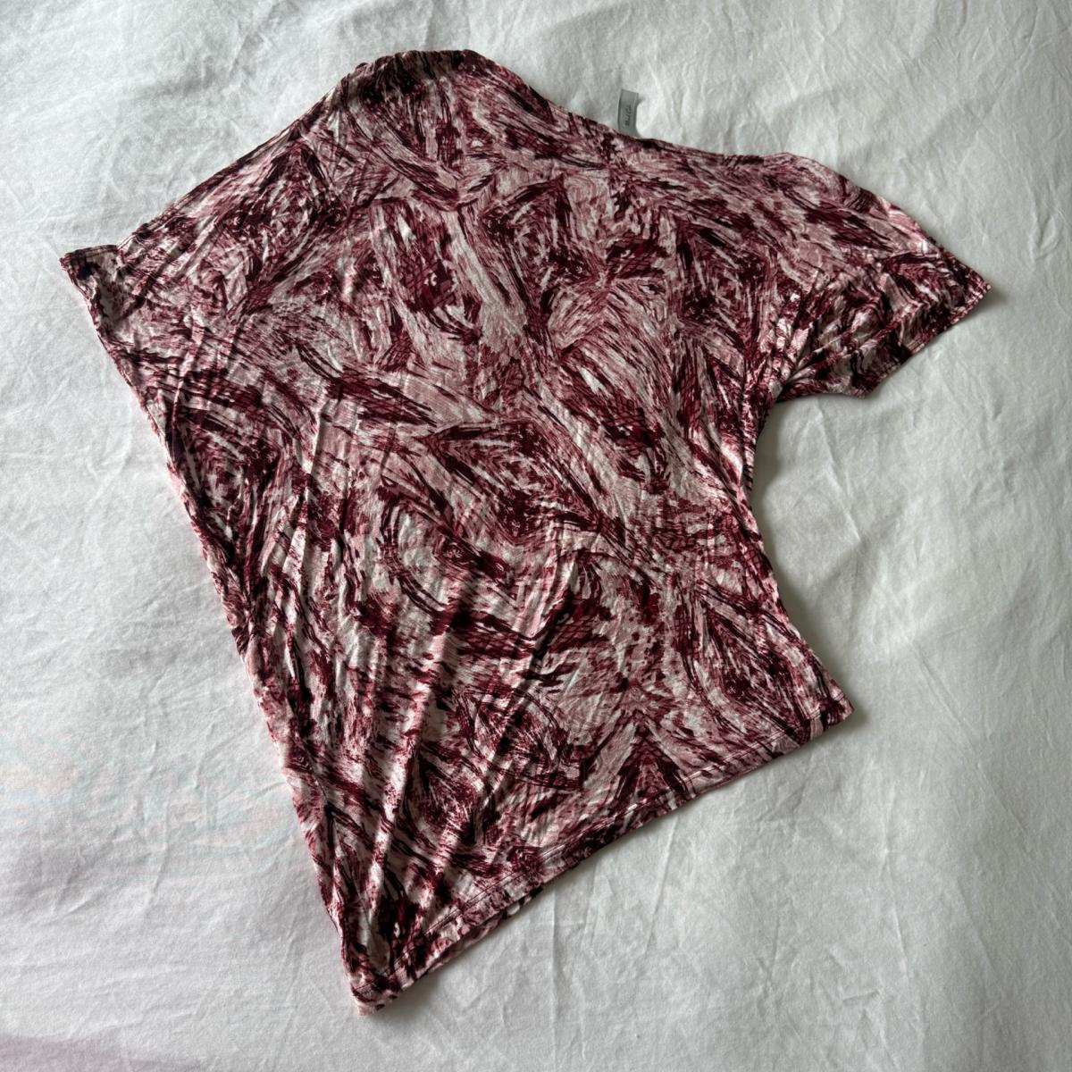 Wine  Blush Abstract Brushstroke Dolman Top  Soft Flowy Ligh - Los Angeles, California - FleaMarketBay