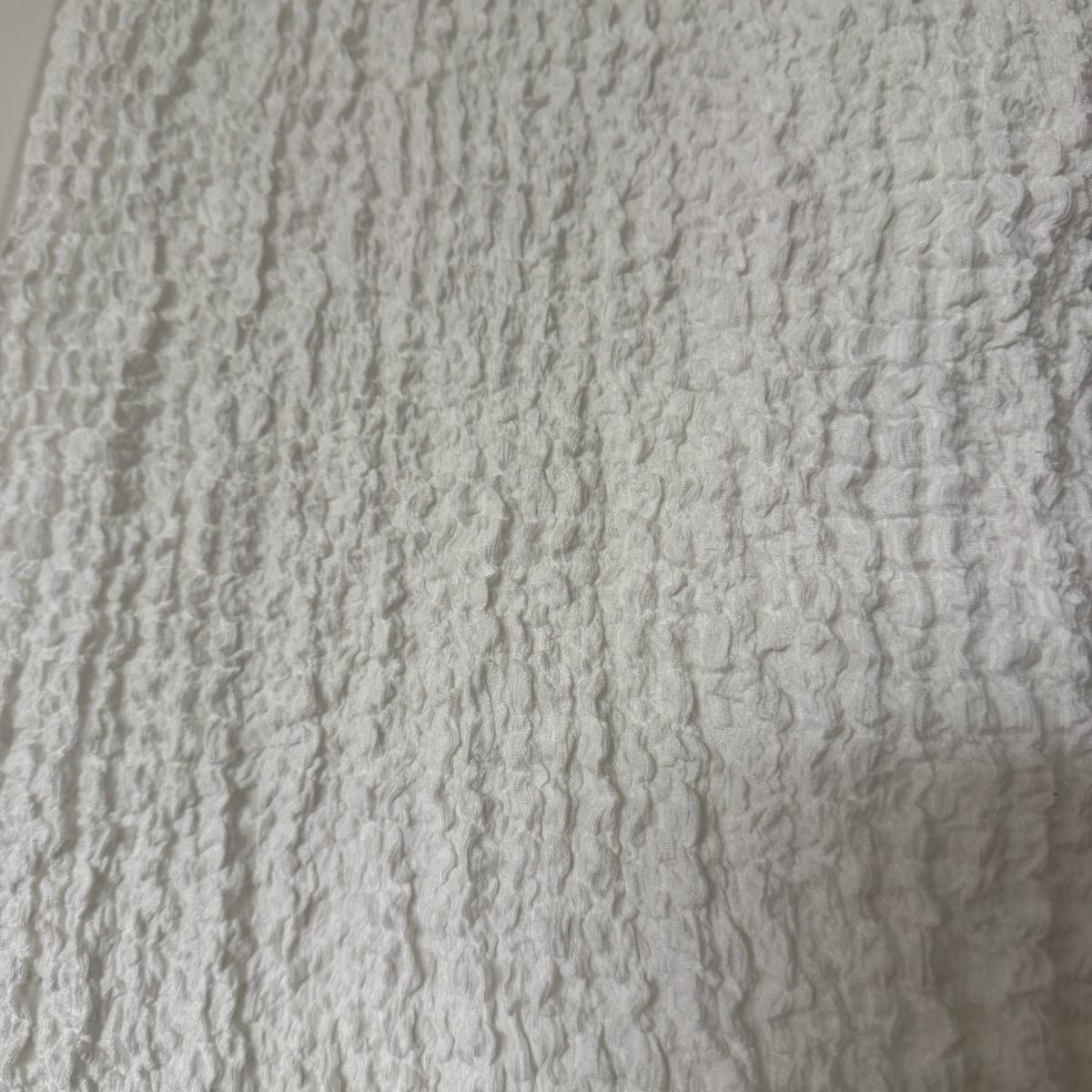 ZARA White Textured Sleeveless Mock Neck Top  Crinkle Stretc - Los Angeles, California - FleaMarketBay