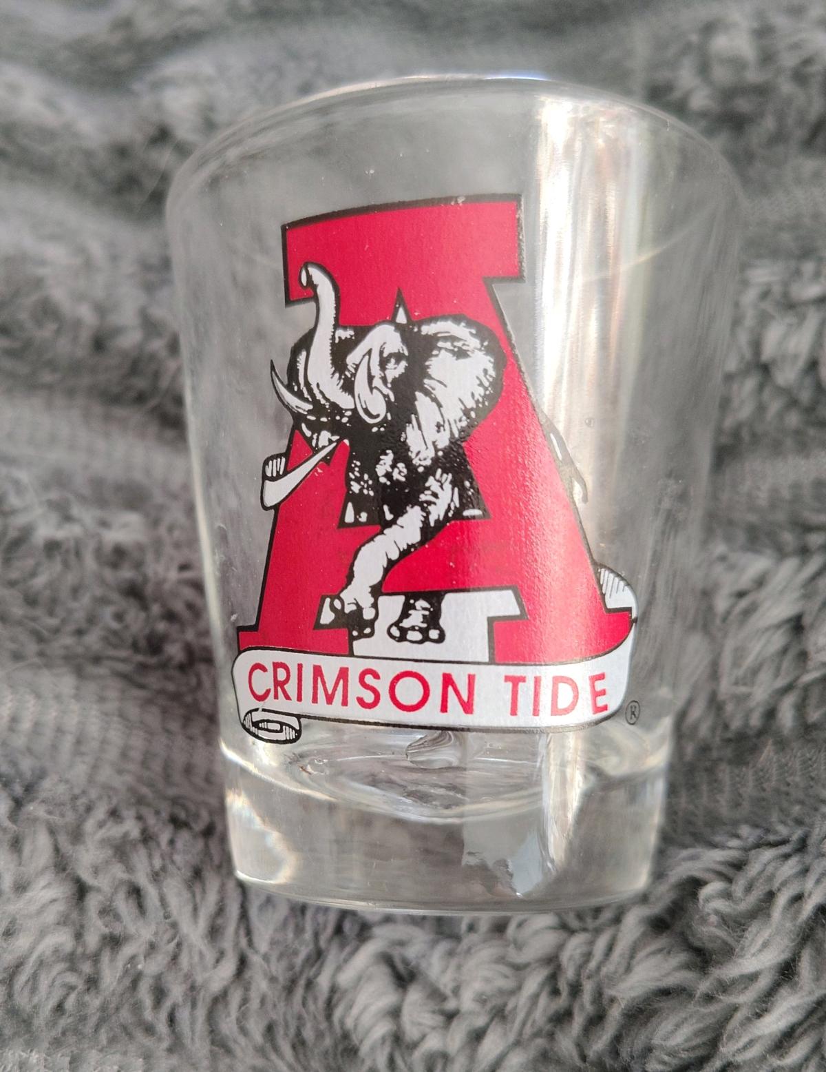 Vintage University of Alabama Crimson Tide shot glass 1992