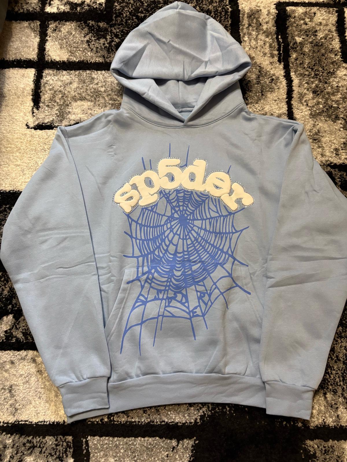 Large Blue Websuit Spider Hoodie