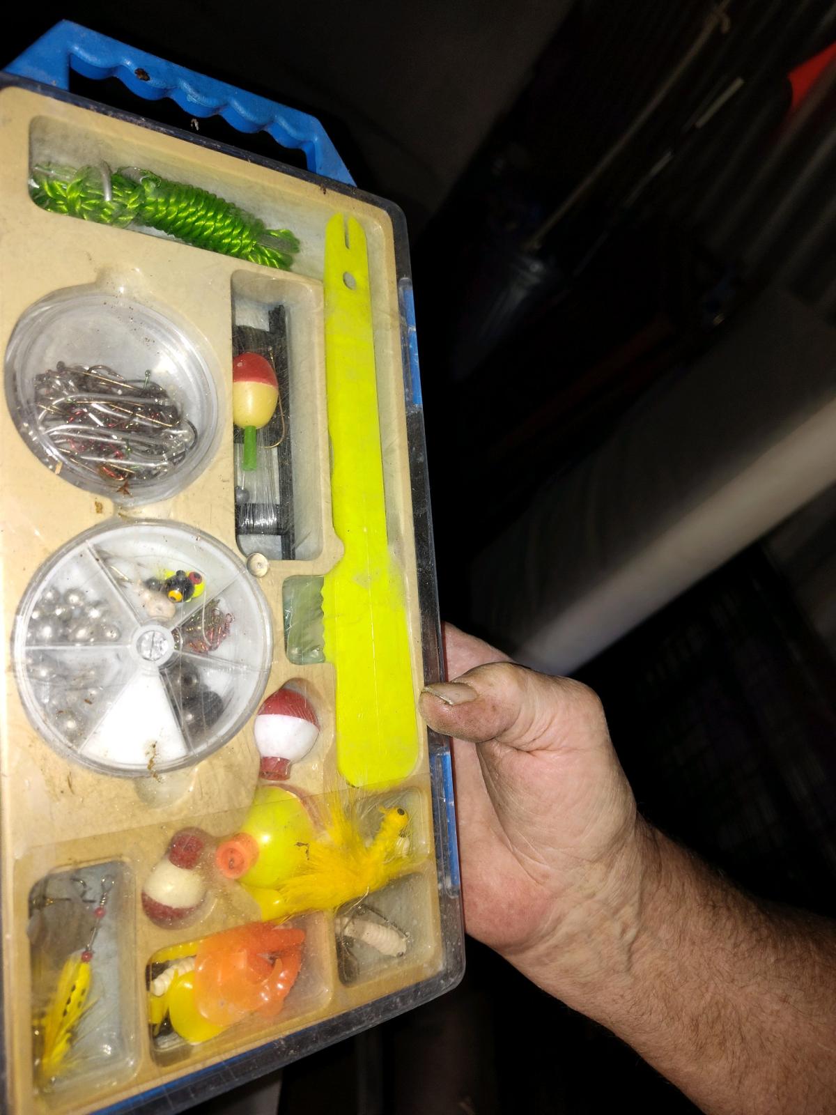 15 foot Grumman aluminum canoe fishing poles and tackle kit - Anderson, California - FleaMarketBay